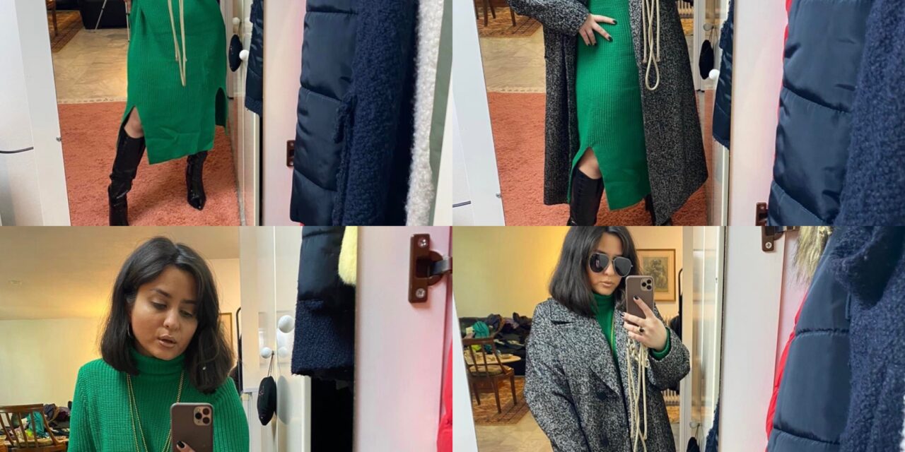 Πώς να φορέσετε ένα Midi Green Knit Dress και να δείχνετε φοβερές.