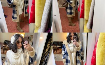 Λευκό, Μπλέ και Μπεζ Outfit για Γυναίκες