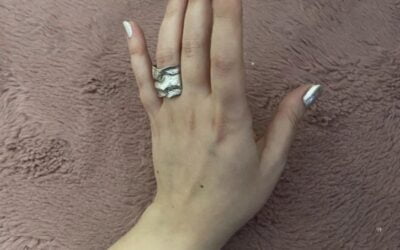 Silver Nails με Glitter