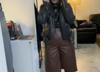 Brown Leather Bermuda VS Denim Maxi Skirt