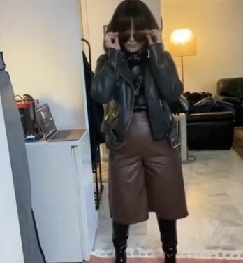 Brown Leather Bermuda VS Denim Maxi Skirt