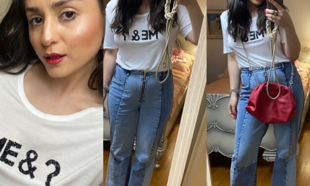 Flared Pants and T-shirt