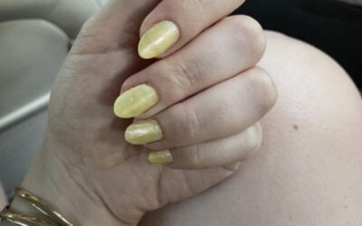 Lime Stiletto Manicure