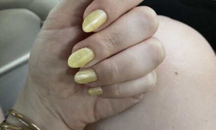 Lime Stiletto Manicure