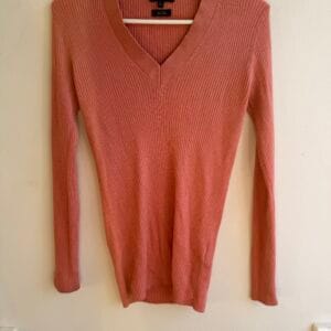 Silk-Wool Ribbed Knit in Rose Terracotta — Massimo Dutti