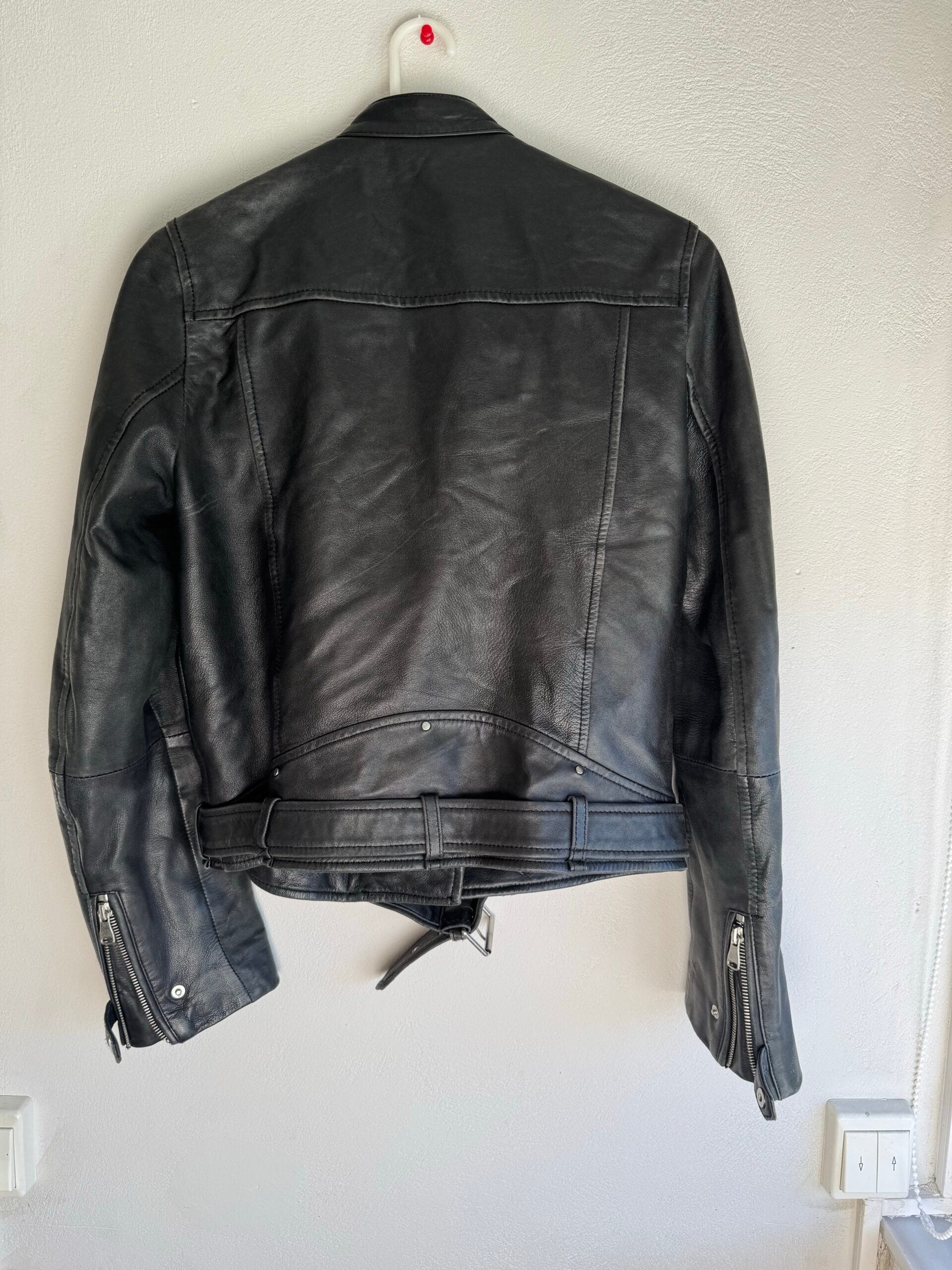 Zara TRF Genuine Leather Biker Jacket — Black Icon 2 Zara TRF Genuine Leather Biker Jacket — Black Icon - Image 2