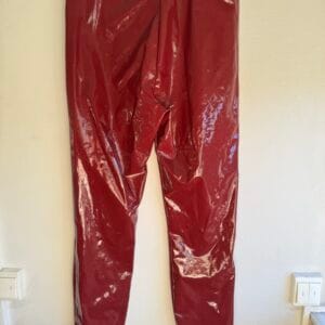 Tally Weijl Burgundy Vinyl Leggings