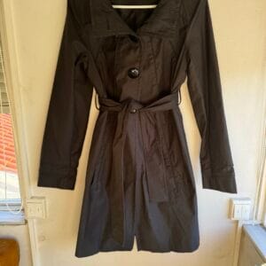 Lily Black Belted Trench Coat