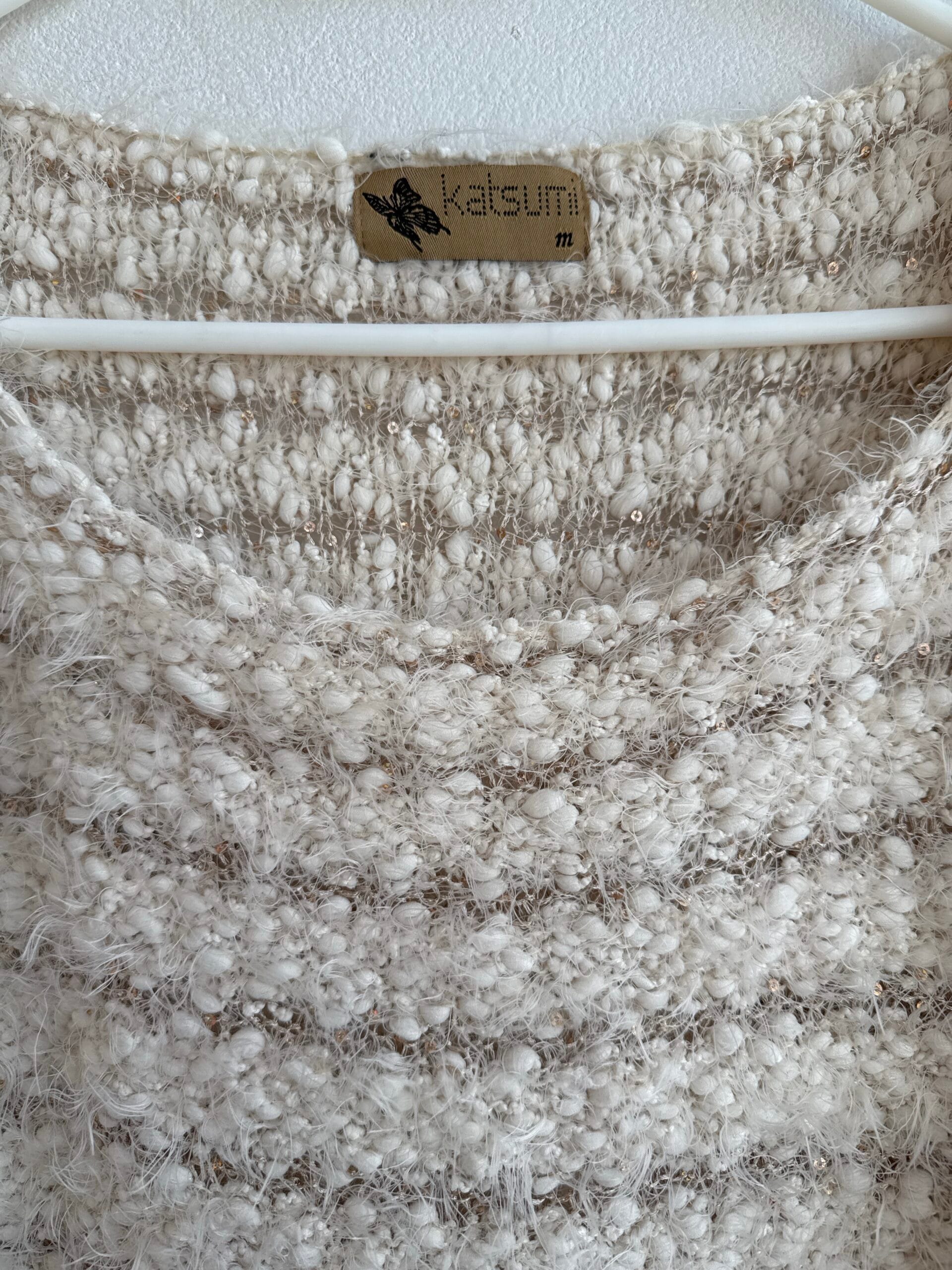 Katsumi Cream Textured Knit Sweater 3 Katsumi Cream Textured Knit Sweater