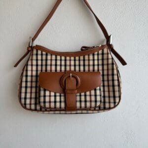 👜 DAKS London Check Shoulder Bag