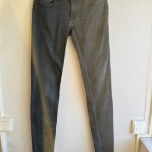 MAJE Paris Slim Grey Denim — Signature Pocket Stitch