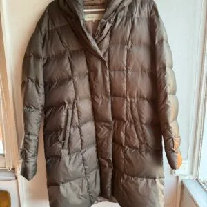 Checked Blazer with Lanerossi Fabric — Colori (Italy) 7 Gerard Darel Puffer Coat με Κουκούλα – Minimal French Winter Chic (Size 42)