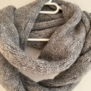 Soft Nordic Infinity Scarf in Warm Grey