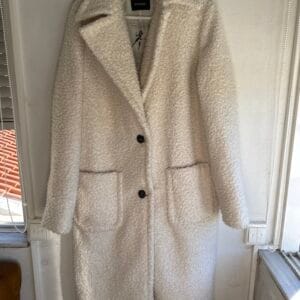 🧥 Alpha Studio Camel Wool Coat 5 Pinko Teddy Coat in Ivory Bouclé