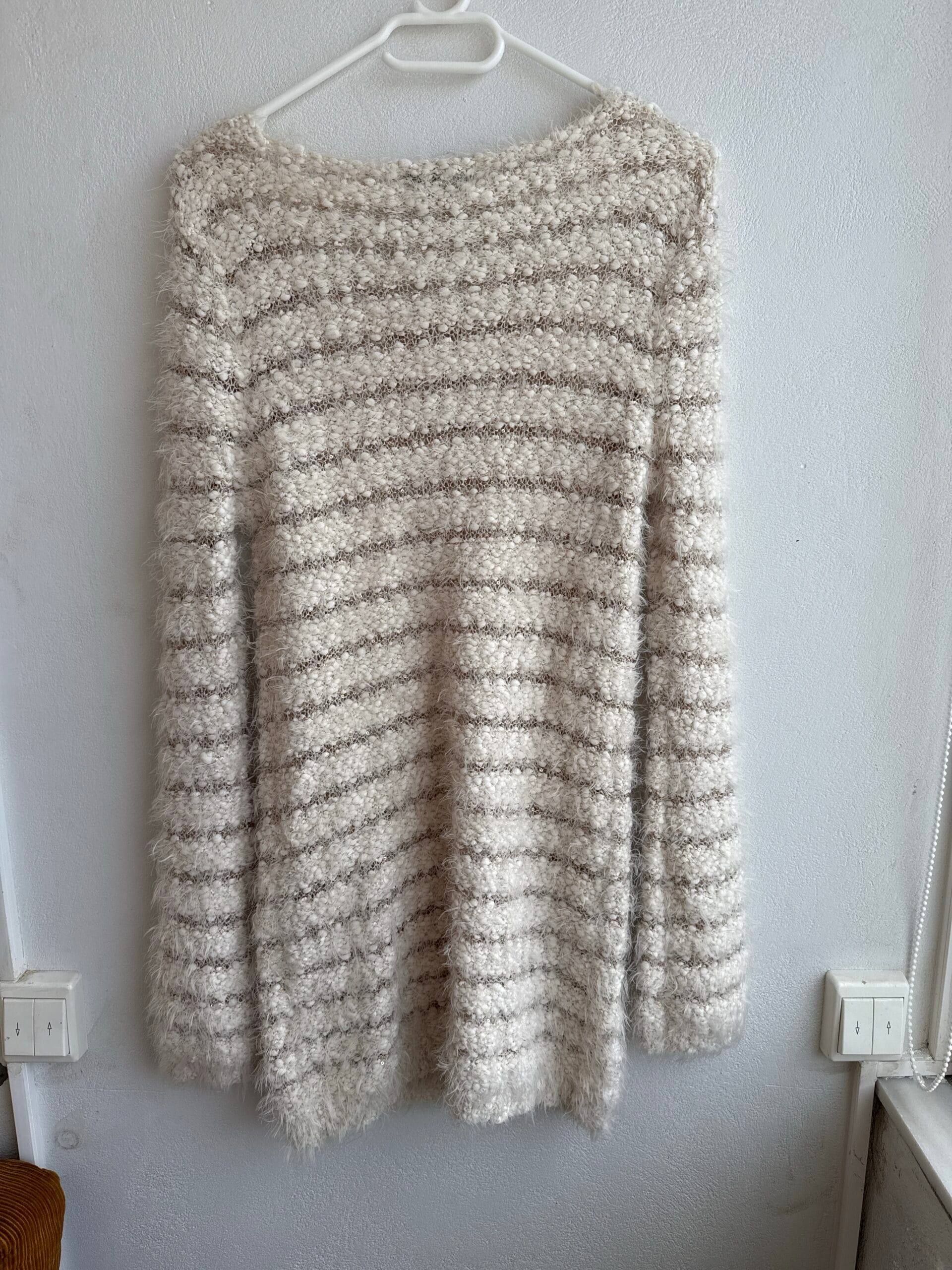 Katsumi Cream Textured Knit Sweater 2 Katsumi Cream Textured Knit Sweater