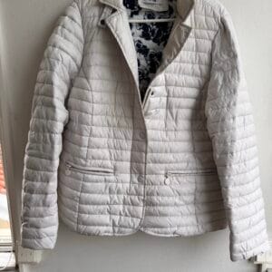 Μπεζ quilted σακάκι Fly 1966 με floral εσωτερική φόδρα