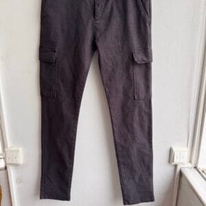 Καφέ cargo παντελόνι REIKO Paris “Candice” με τσέπες