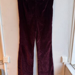 Χειροποίητο παντελόνι από μπορντό βελούδο — 70s flare fit