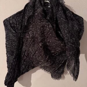 Ιταλικό φουλάρι με paisley μοτίβο – black & grey elegance