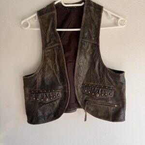 Vintage Studded Leather Vest | Western-Rock Attitude