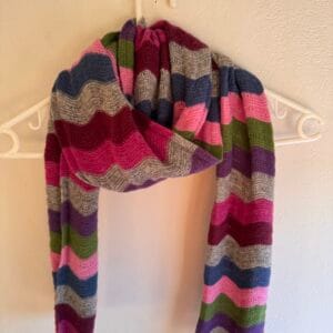 🧣 Avoça Signature Multicolor Zig-Zag Scarf – Cashmere/Wool Blend