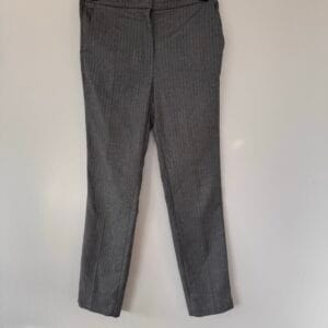Zara Herringbone Slim Trousers – Γκρι Tailored Παντελόνι XS