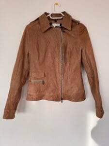Italian Leather Jacket – KAOS, 100% Pelle, Camel Brown