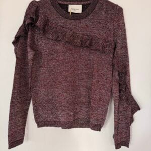 Berenice Paris Metallic Ruffle Knit – Πλεκτό με Βολάν (S/M)