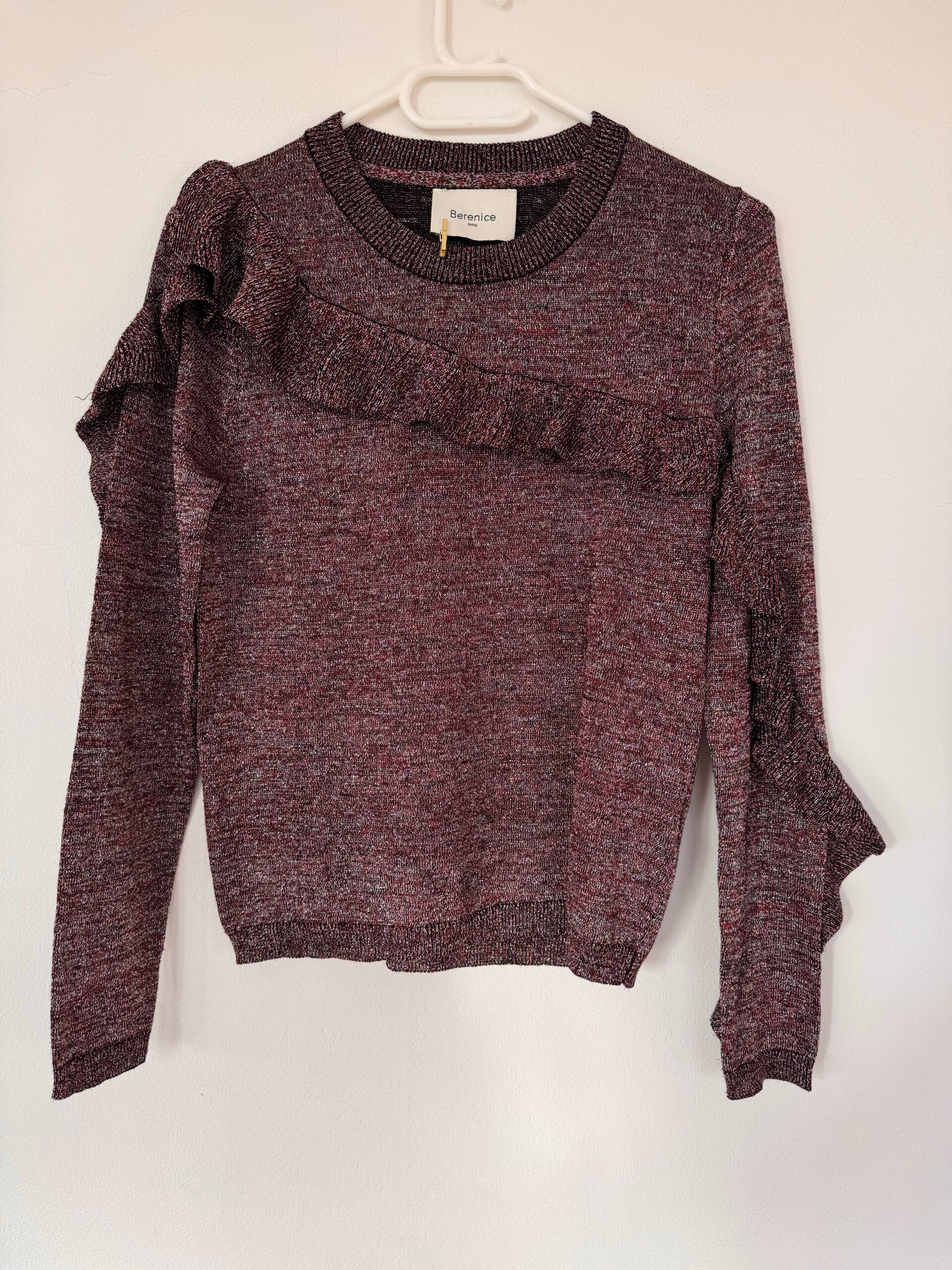 Berenice Paris Metallic Ruffle Knit – Πλεκτό με Βολάν (S/M) 1 Berenice Paris Metallic Ruffle Knit – Πλεκτό με Βολάν (S/M)