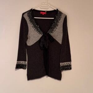 Derhy embellished wool-blend cardigan με χειροποίητο beading (Size S)