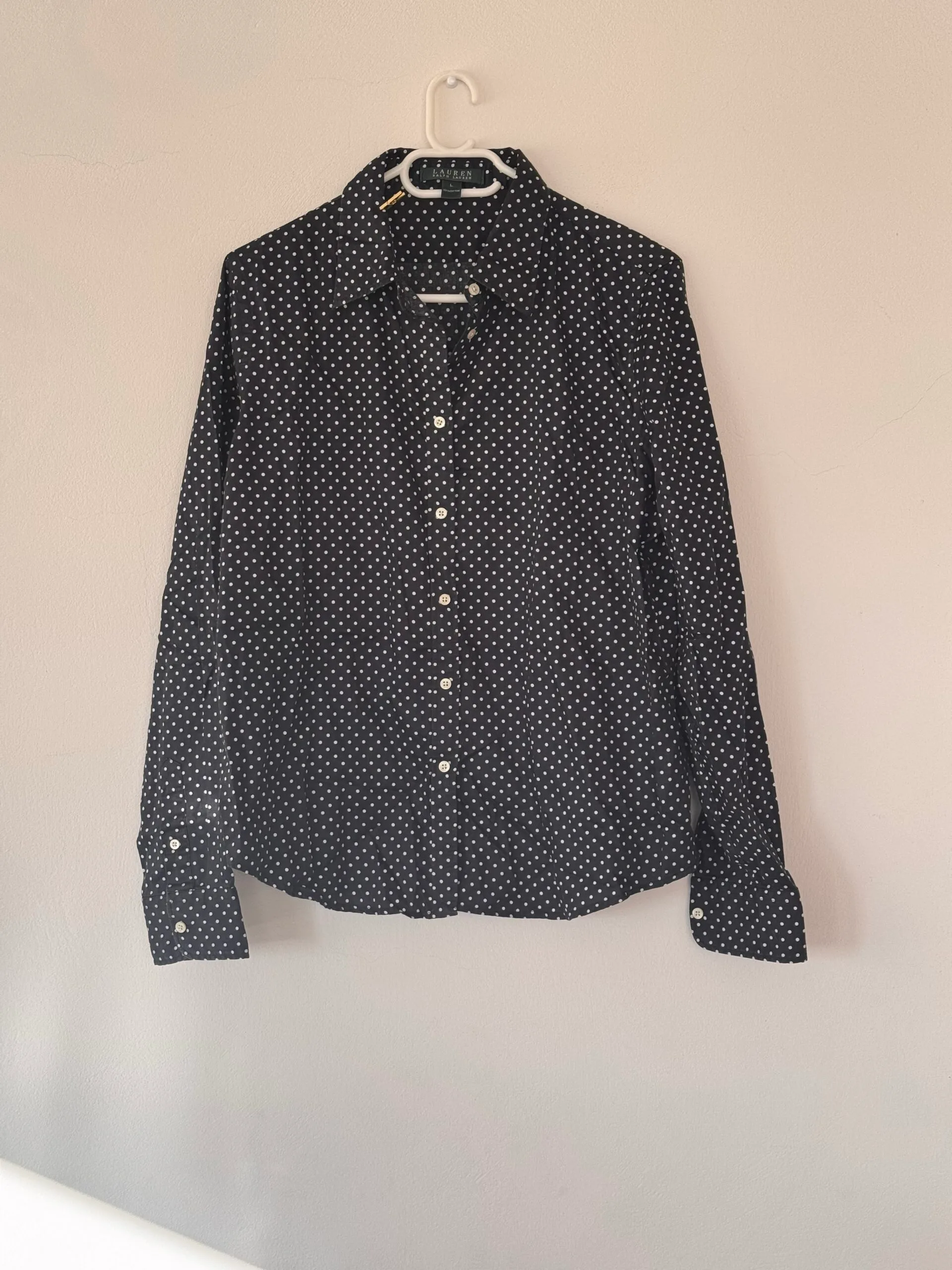 Ralph Lauren πουά πουκάμισο 100% cotton – Μέγεθος L