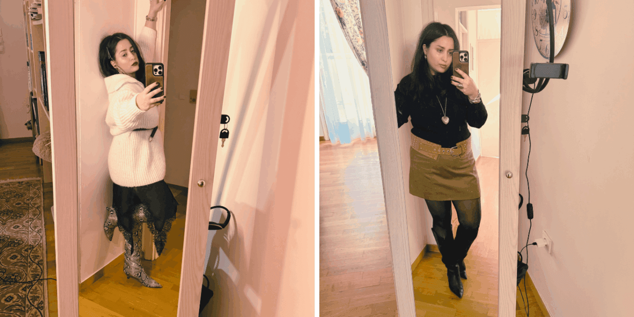 Οι δύο OOTD αντιθέσεις που ορίζουν το χειμώνα 2025: suede μίνι και snake boots σε ένα fashion duel που θα λατρέψετε