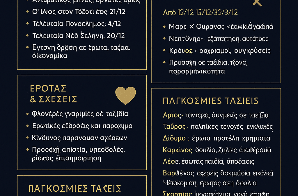 FASHION MEDIA BRAND 2 Αστρολογικές Προβλέψεις Δεκεμβρίου 2025