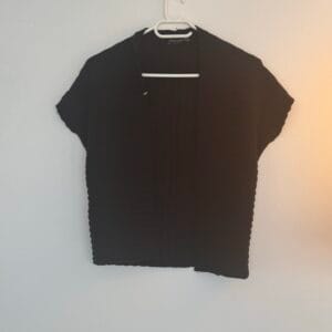 Crazy Wool Wool-Blend Ribbed Cape — Size L