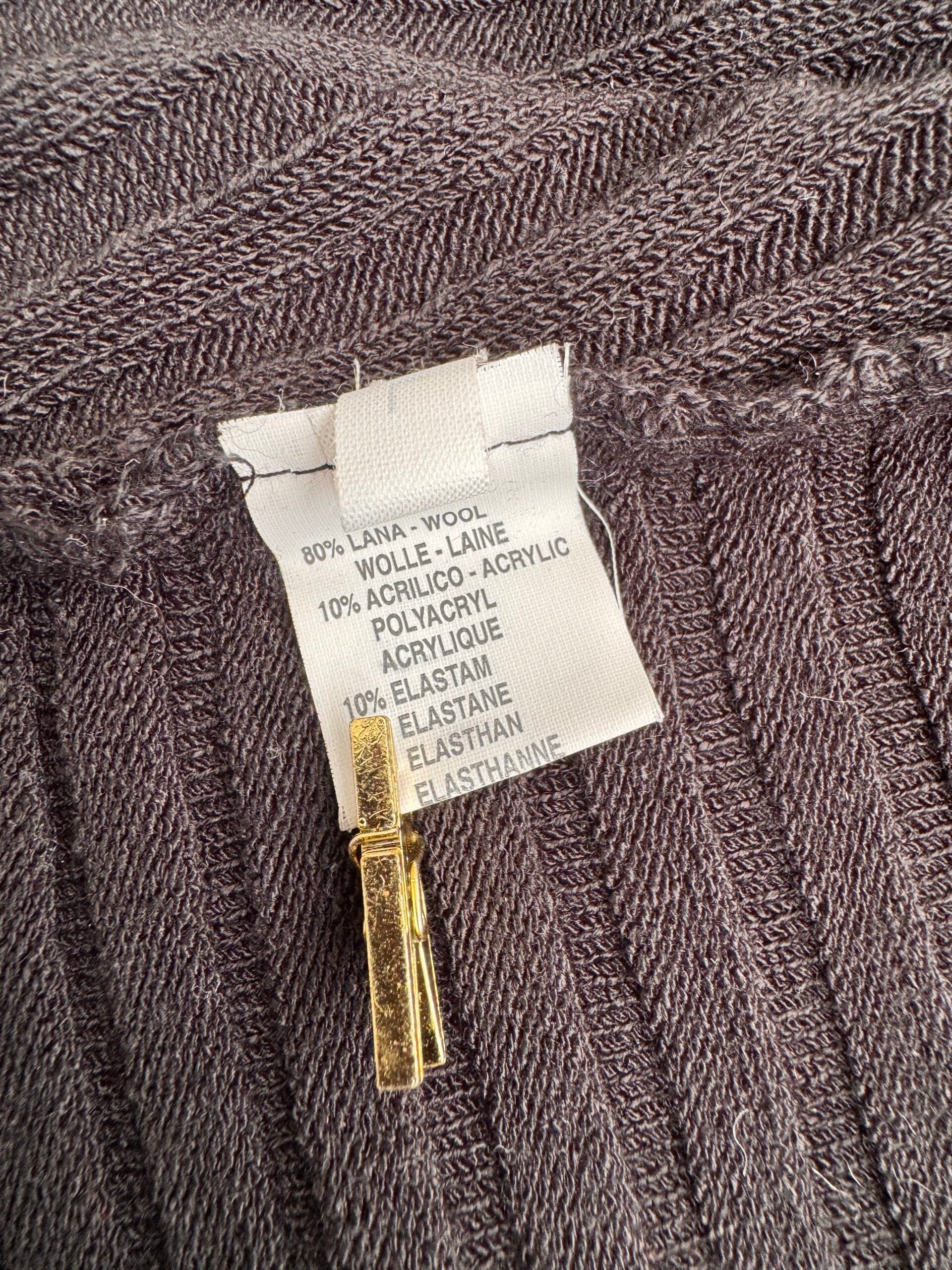 Crazy Wool Wool-Blend Ribbed Cape — Size L 2 Crazy Wool Wool-Blend Ribbed Cape — Size L - Image 2