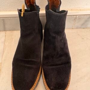 Chelsea Suede Boots με Δερμάτινη Λεπτομέρεια – Μέγεθος 37