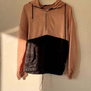 ZARA Colour-Block Satin Hoodie XS