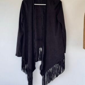 ZARA Basic Μαύρο Σακάκι με Κρόσσια & Χρυσό Μανταλάκι OTP