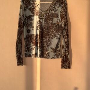🖤 Gerry Weber | Μπλούζα mesh με paisley print & V λαιμόκοψη