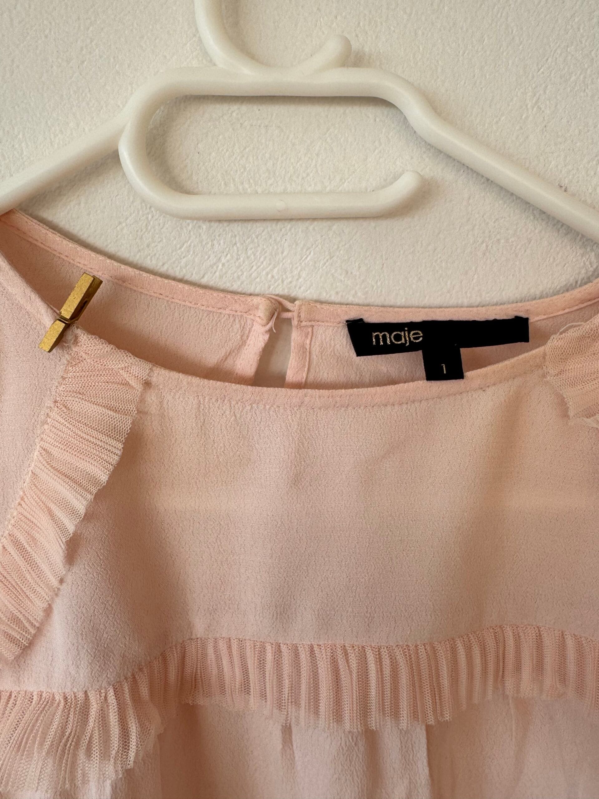 Maje Ρομαντική Μπλούζα σε Dusty Peach με Βολάν & Διάφανες Λεπτομέρειες 3 Maje Ρομαντική Μπλούζα σε Dusty Peach με Βολάν & Διάφανες Λεπτομέρειες - Image 3