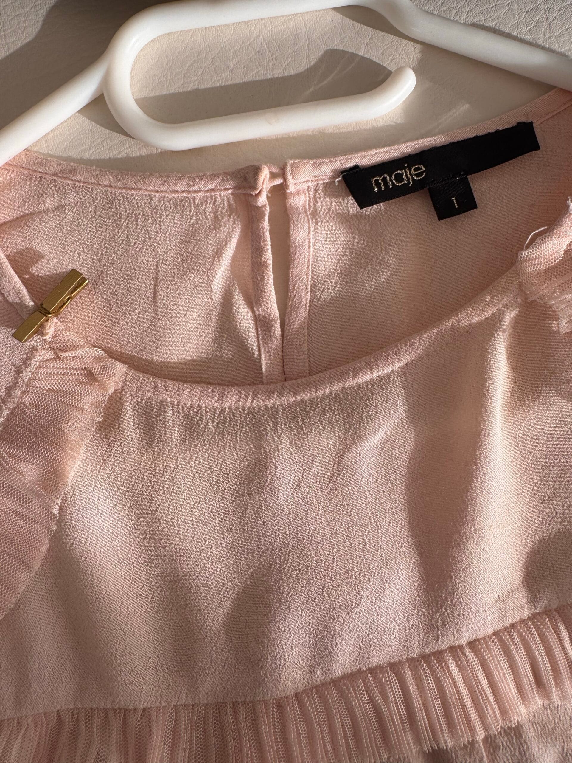 Maje Ρομαντική Μπλούζα σε Dusty Peach με Βολάν & Διάφανες Λεπτομέρειες 2 Maje Ρομαντική Μπλούζα σε Dusty Peach με Βολάν & Διάφανες Λεπτομέρειες - Image 2