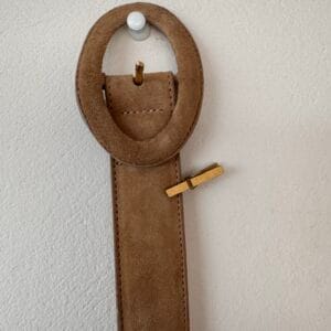 Zilly Suede Belt – Made in Italy | Premium Camel | Size 42