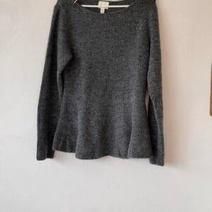 H&M Grey Soft Knit Boat Neck Top