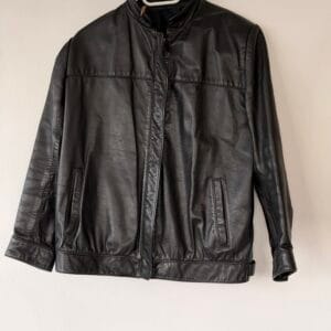Vintage μαύρο δερμάτινο jacket G.L.G. – ελληνικής κατασκευής