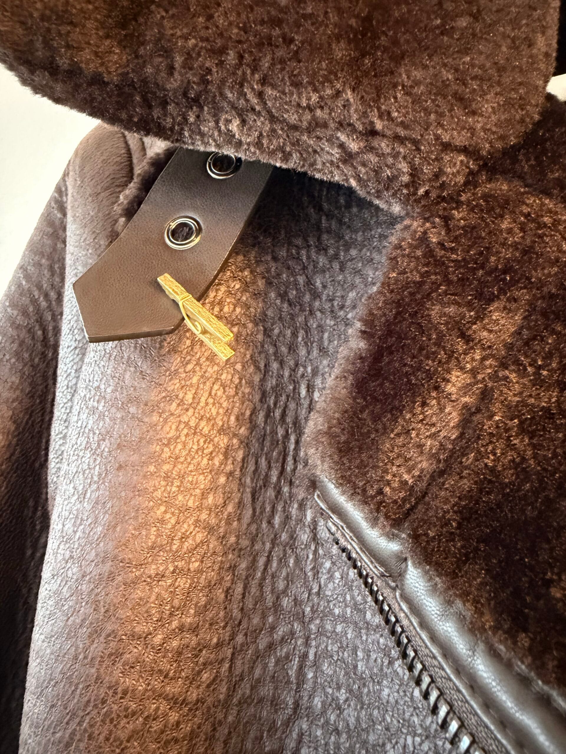 Stradivarius καφέ shearling aviator jacket – Faux shearling 3 Stradivarius καφέ shearling aviator jacket – Faux shearling - Image 3