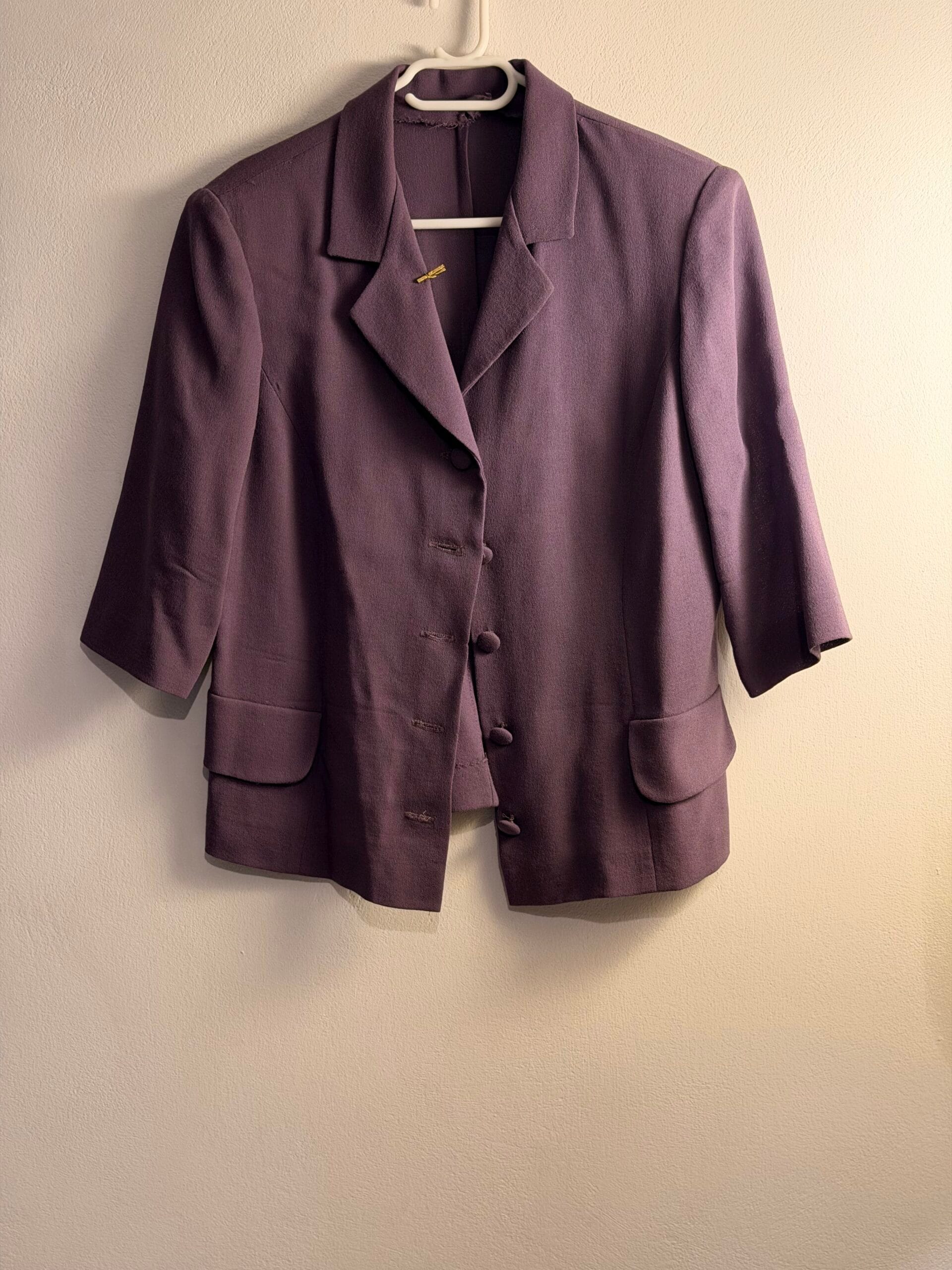 Dusty lilac tailored cropped blazer με 3/4 μανίκι – matching set 1 Dusty lilac tailored cropped blazer με 3/4 μανίκι – matching set