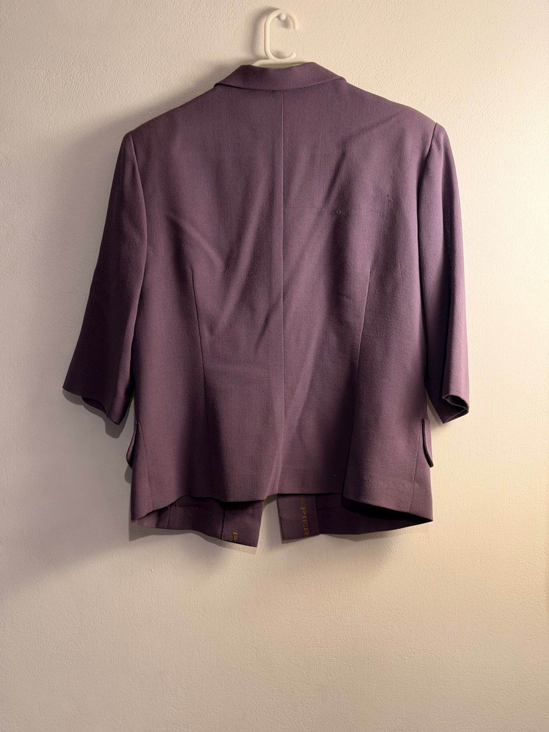 Dusty lilac tailored cropped blazer με 3/4 μανίκι – matching set 3 Dusty lilac tailored cropped blazer με 3/4 μανίκι – matching set - Image 3
