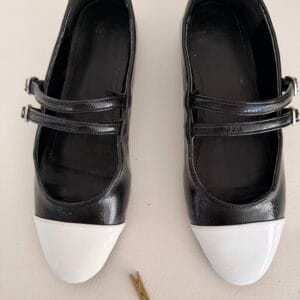 H&M Black & White Mary Jane Flats – EU 37