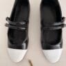 H&M Black & White Mary Jane Flats – EU 37