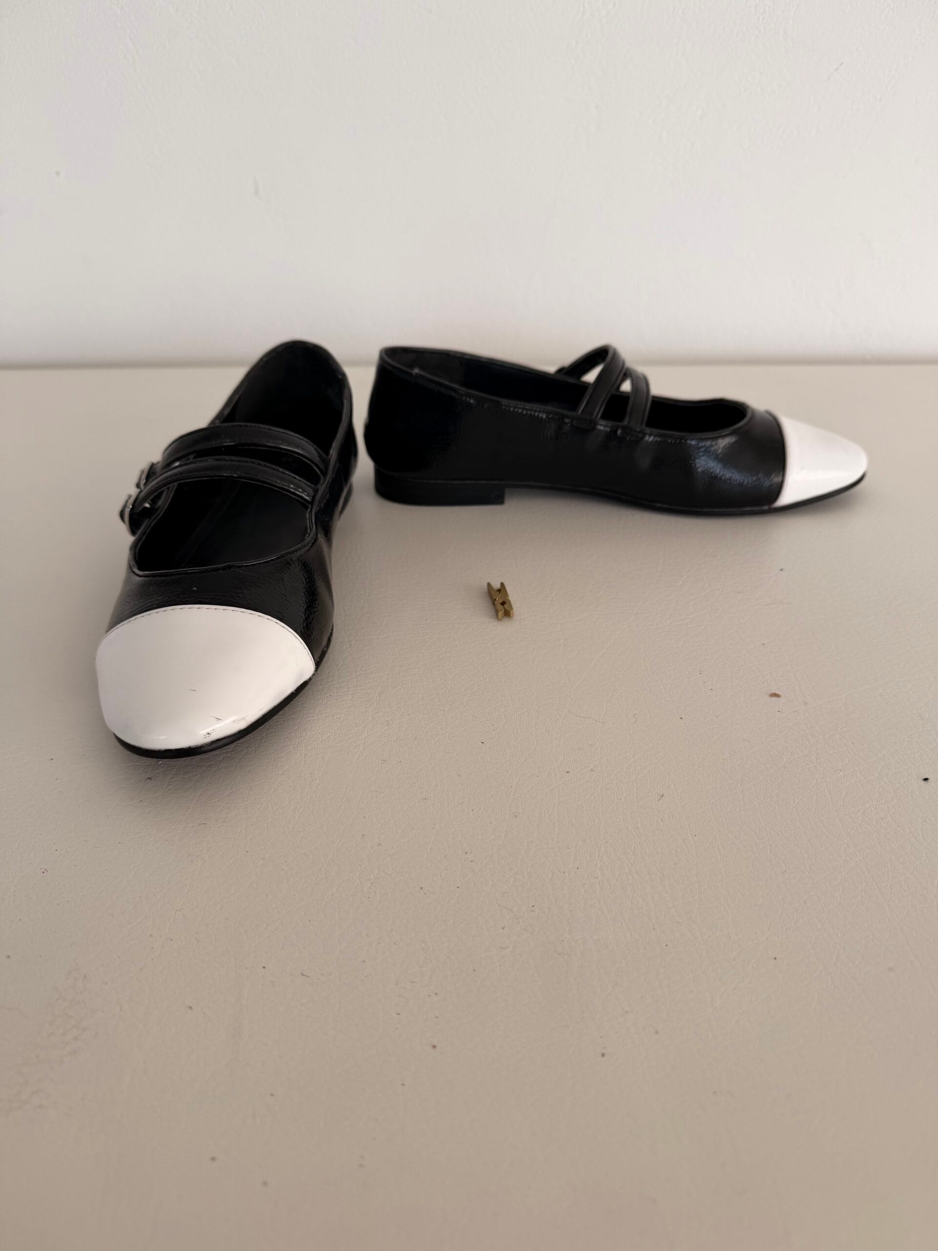 H&M Black & White Mary Jane Flats – EU 37 3 H&M Black & White Mary Jane Flats – EU 37 - Image 3